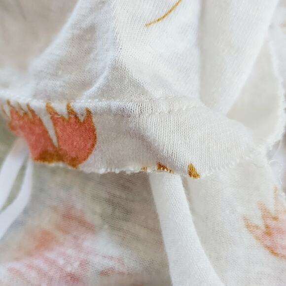 Free People White Floral Crop Racerback Tank Size 6 - Picture 12 of 13